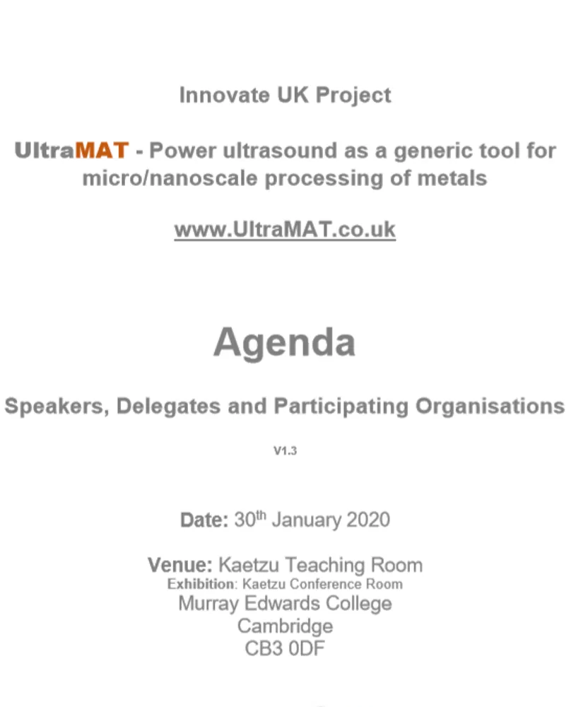 Cover for UltraMAT Launch