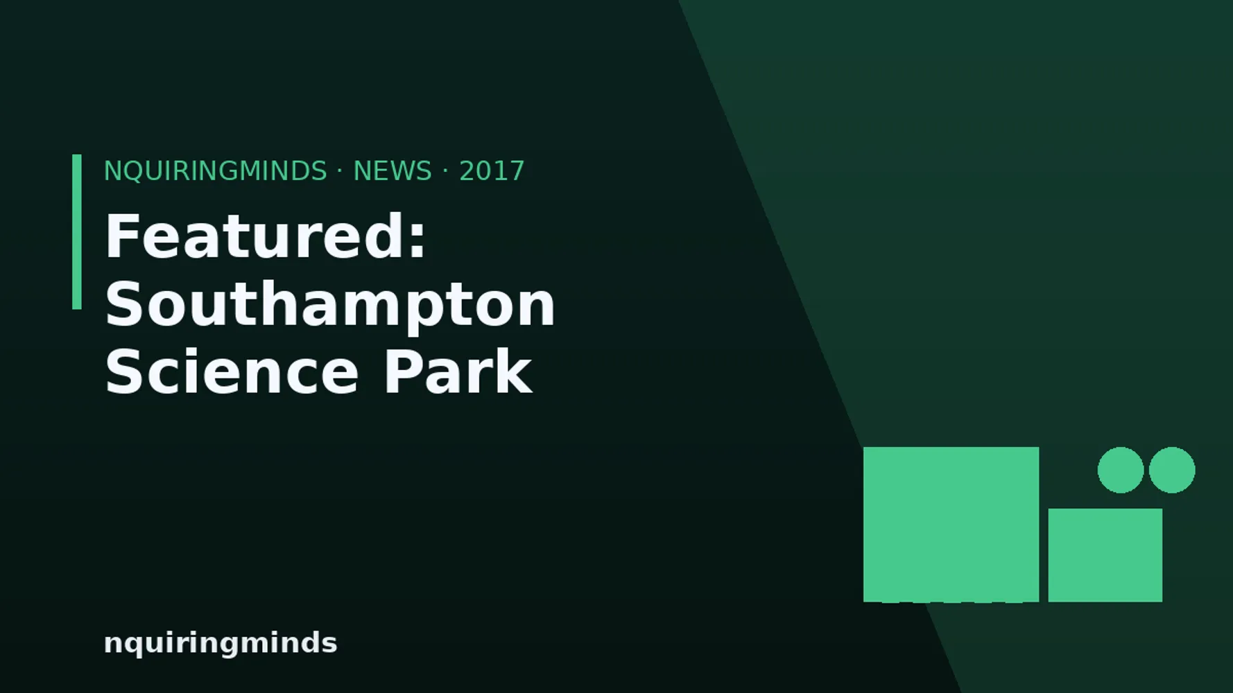 Cover for NquiringMinds Featured in Southampton Science Park Winter Newsletter